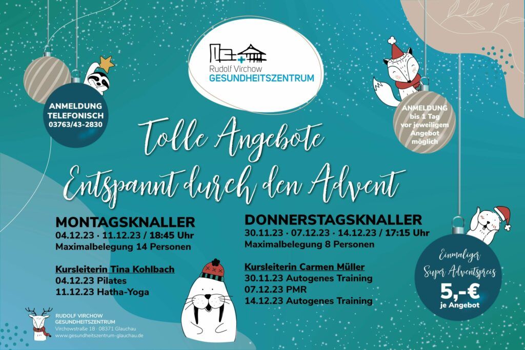 Flyer mit Angeboten durch den Advent