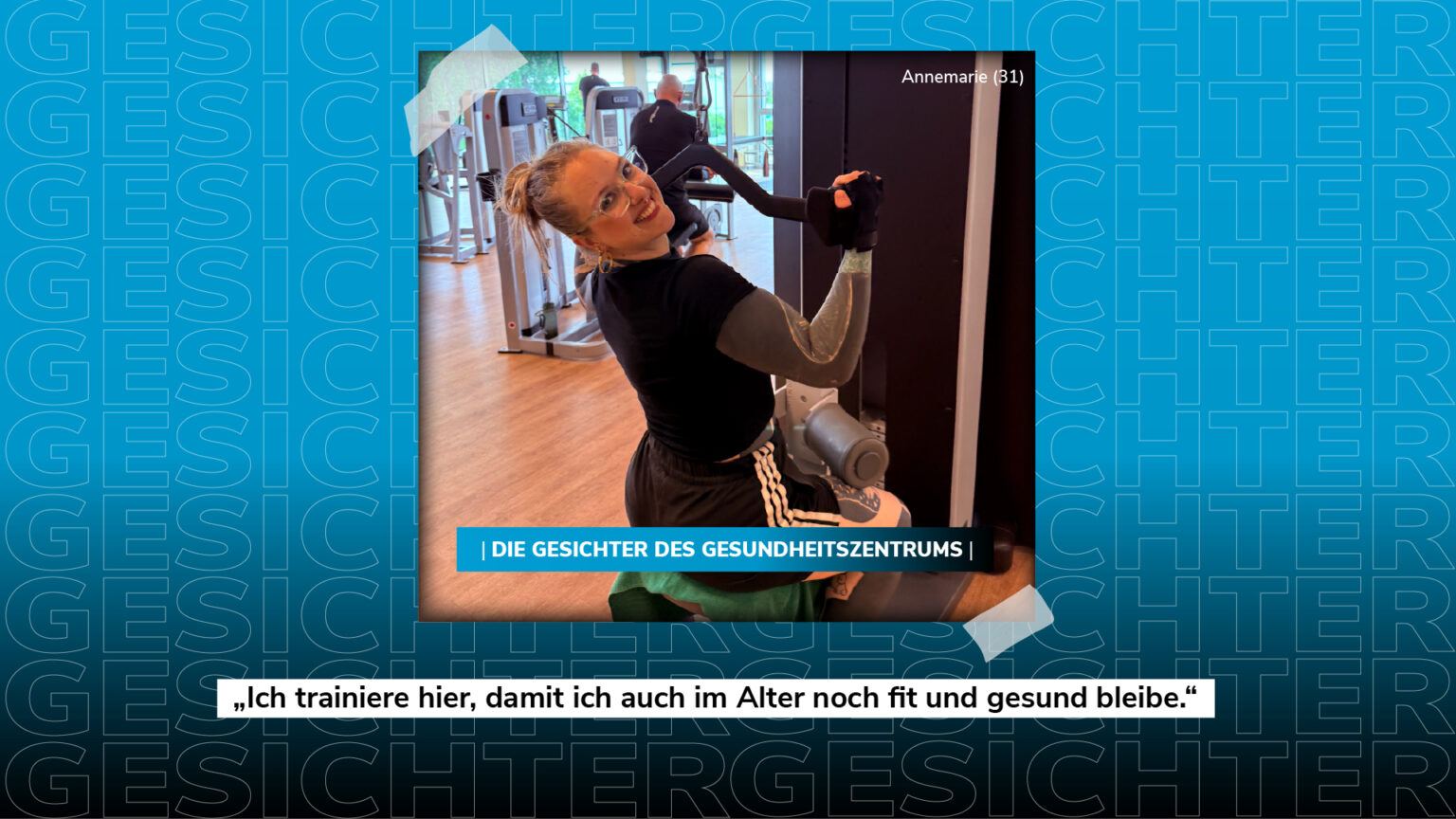 **Frau beim Fitnesstraining an einem Kabelzug im Gesundheitszentrum.